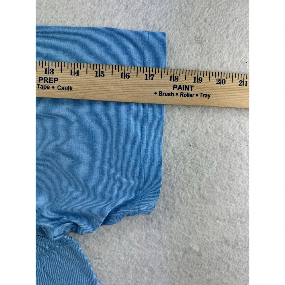 Peter Millar Mens Polo Shirt Size XXL Light Blue 100% Cotton Shadow‎ Wood Logo